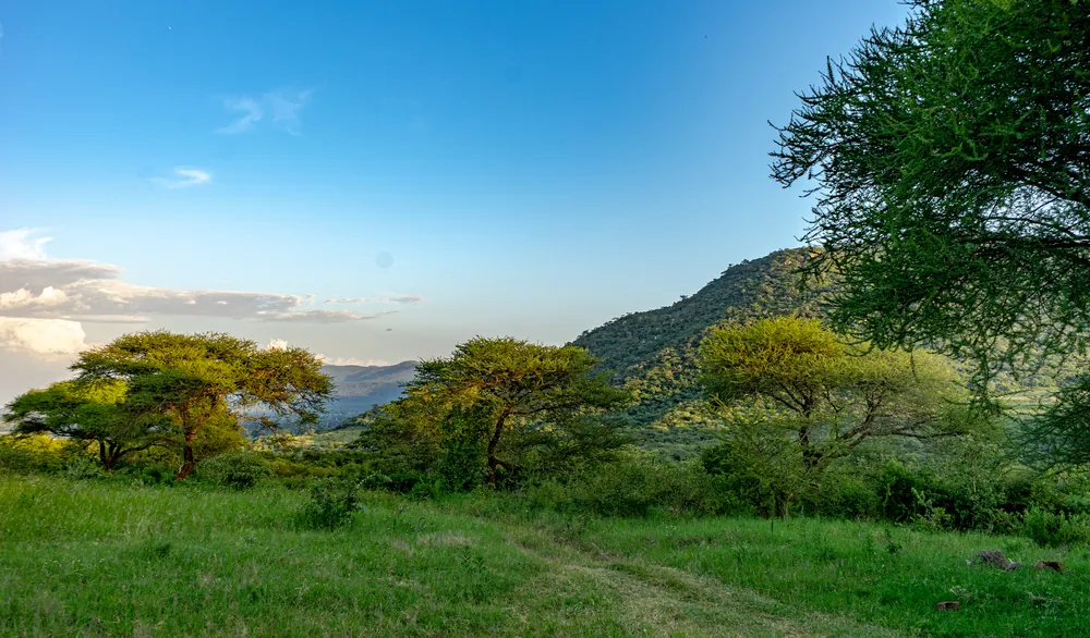 Green hills in the Kondoa Irangi district of Dodoma Region
