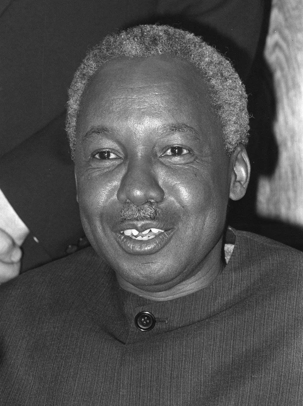 Head-and-shoulders portrait of Julius Nyerere in 1975