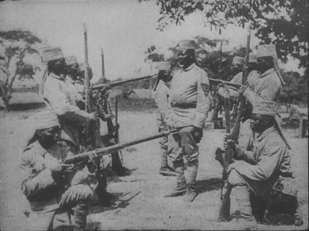 Askari of the Schutztruppe with their sergeant, photographed before the war.