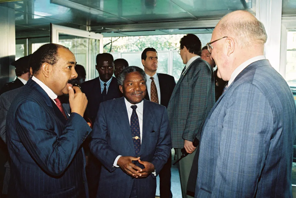 President Ali Hassan Mwinyi and Ahmed Hassan Diria at the European Commission