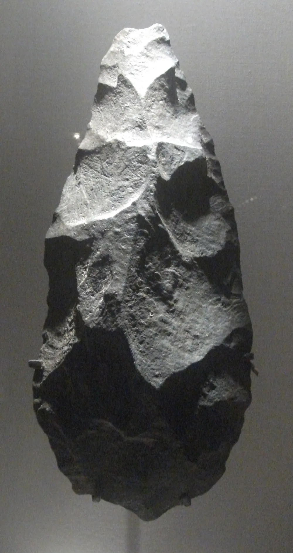 A stone hand axe from Olduvai Gorge, about 1.2 million years old