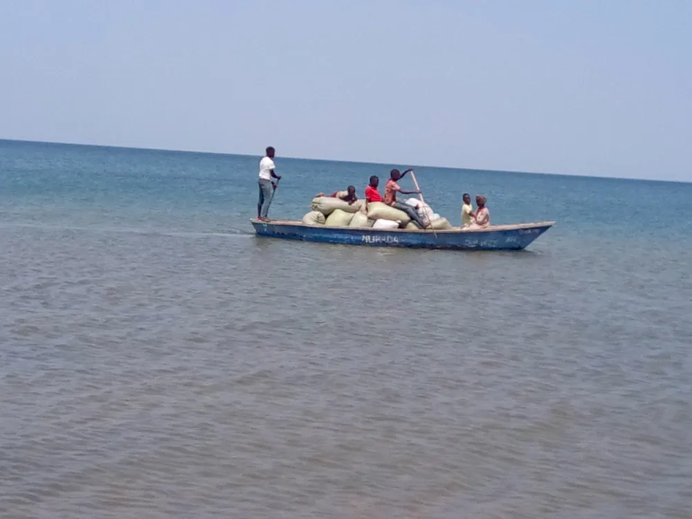 A boat on Lake Tanganyika at Karema