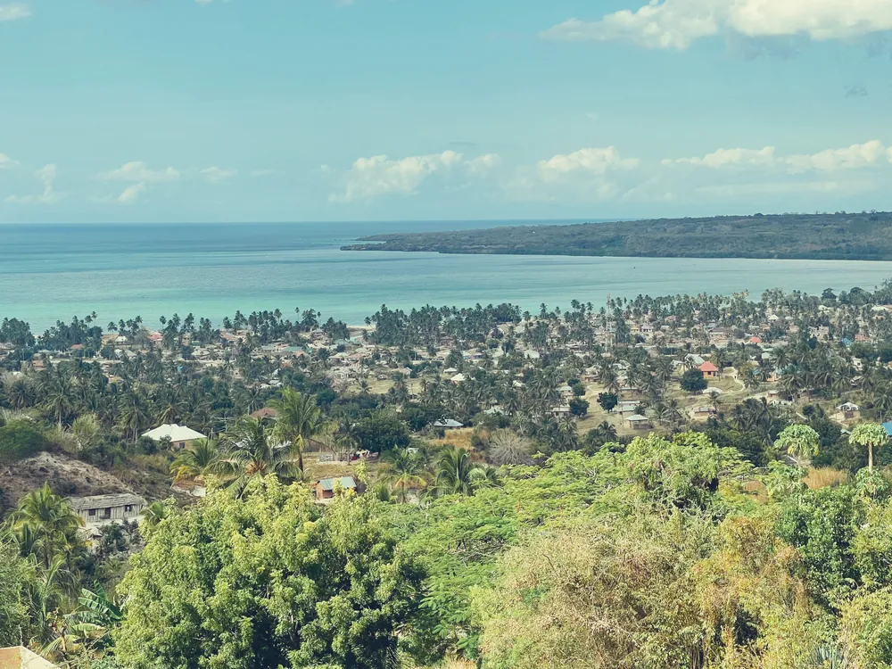 Lindi town and Lindi Bay from the hills of Mwenge ward