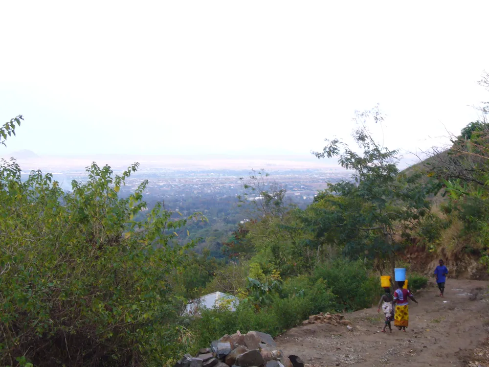 Morogoro town and its plain seen from the Uluguru slopes