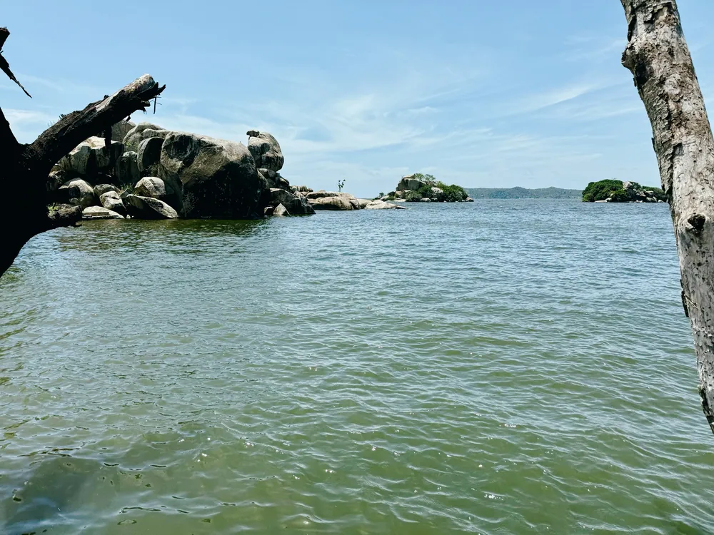 Granite rocks standing in Lake Victoria off Musoma