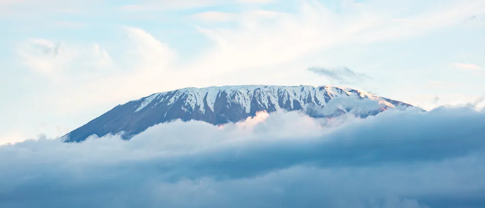Kilimanjaro's glaciated summit above the cloud line