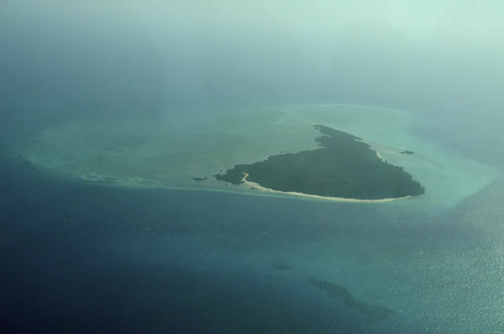 Misali Island and its reef, off the west coast of Pemba