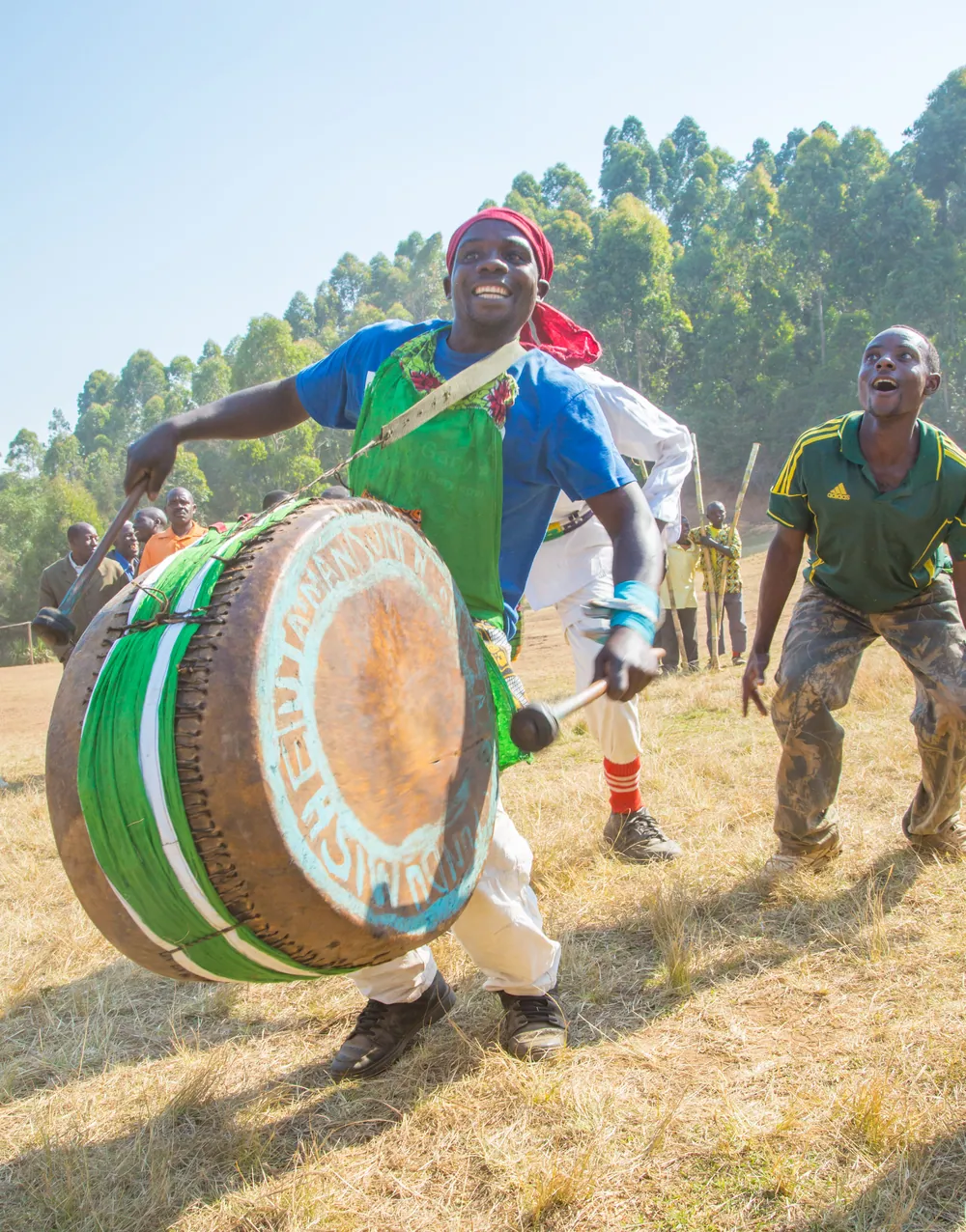 Drummers performing the mganda dance in Songea
