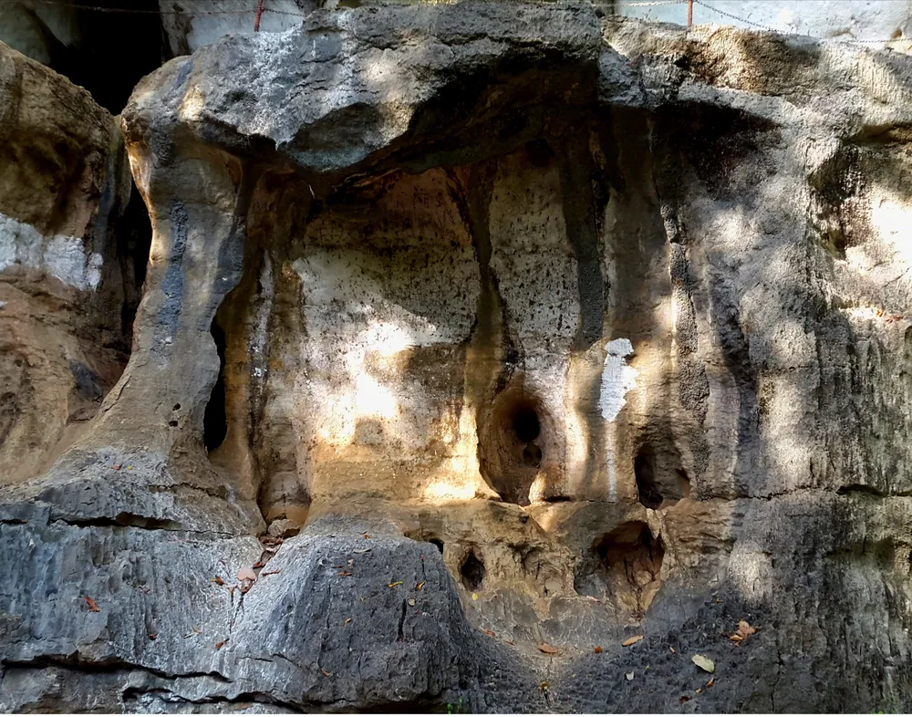 Limestone formations in the Amboni caves north of Tanga