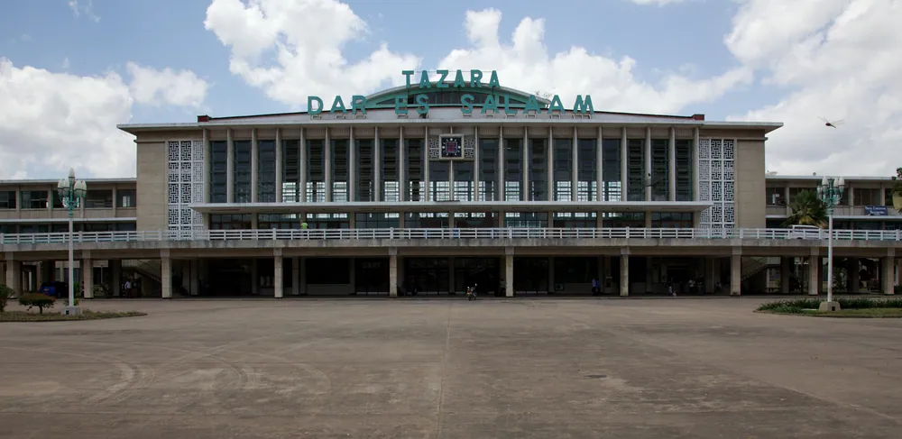 The TAZARA railway station in Dar es Salaam, built in the 1970s