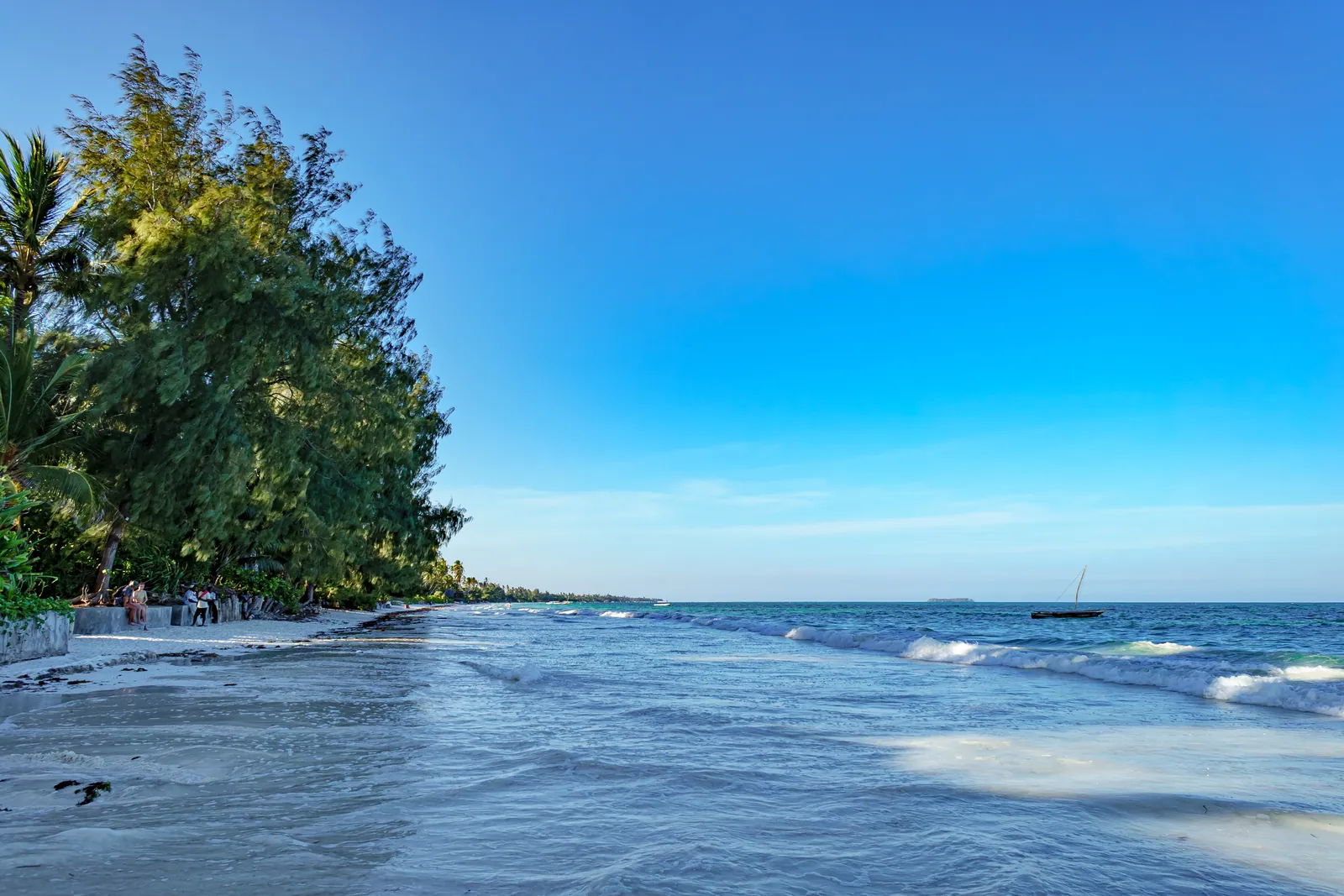 The beach at Nungwi, at the northern tip of Unguja