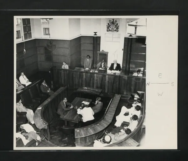 Tanganyika's constitutional conference during the visit of the British colonial secretary, Iain Macleod, in March 1961