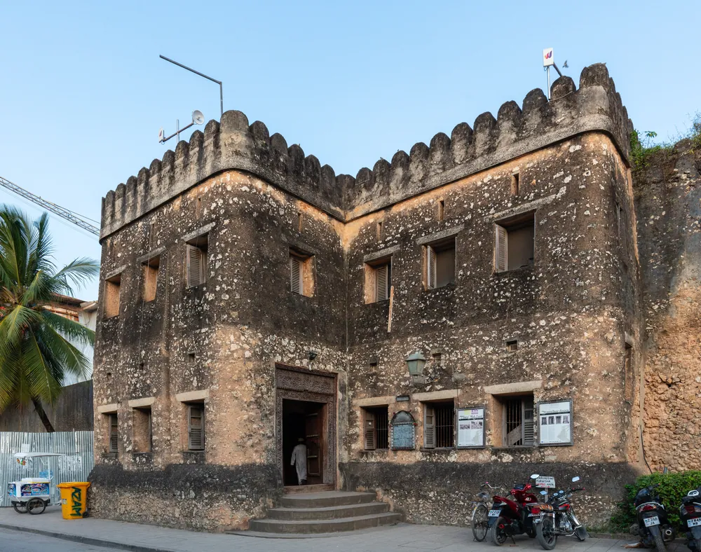The coral-stone walls of the Old Fort in Stone Town